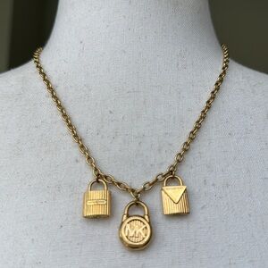 Michael Kors padlock charm necklace